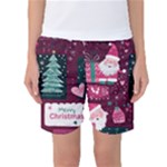 Christmas Santa Claus Women s Basketball Shorts