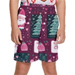 Christmas Santa Claus Kids  Basketball Shorts