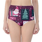 Christmas Santa Claus Classic High-Waist Bikini Bottoms