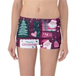 Christmas Santa Claus Reversible Boyleg Bikini Bottoms