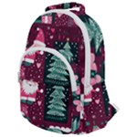 Christmas Santa Claus Rounded Multi Pocket Backpack