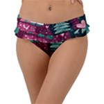 Christmas Santa Claus Frill Bikini Bottoms