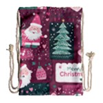 Christmas Santa Claus Drawstring Bag (Large)