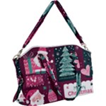 Christmas Santa Claus Canvas Crossbody Bag