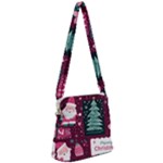 Christmas Santa Claus Zipper Messenger Bag