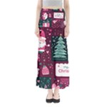 Christmas Santa Claus Full Length Maxi Skirt