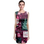 Christmas Santa Claus Classic Sleeveless Midi Dress