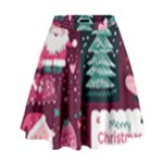 Christmas Santa Claus High Waist Skirt