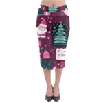 Christmas Santa Claus Midi Pencil Skirt