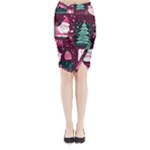 Christmas Santa Claus Midi Wrap Pencil Skirt