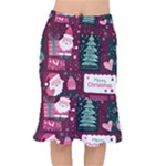 Christmas Santa Claus Short Mermaid Skirt