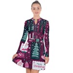 Christmas Santa Claus Long Sleeve Panel Dress