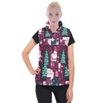 Christmas Santa Claus Women s Button Up Vest