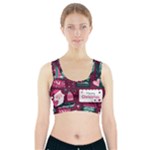 Christmas Santa Claus Sports Bra With Pocket