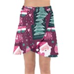 Christmas Santa Claus Wrap Front Skirt