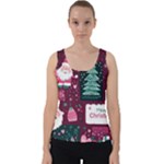 Christmas Santa Claus Velvet Tank Top