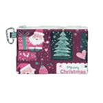 Christmas Santa Claus Canvas Cosmetic Bag (Medium)