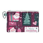 Christmas Santa Claus Canvas Cosmetic Bag (Large)