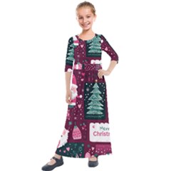 Kids  Quarter Sleeve Maxi Dress 