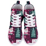 Christmas Santa Claus Women s Lightweight High Top Sneakers