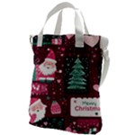 Christmas Santa Claus Canvas Messenger Bag