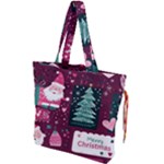 Christmas Santa Claus Drawstring Tote Bag