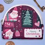 Christmas Santa Claus Horseshoe Style Canvas Pouch