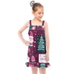 Christmas Santa Claus Kids  Overall Dress