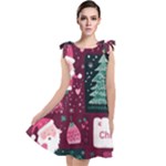 Christmas Santa Claus Tie Up Tunic Dress