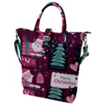 Christmas Santa Claus Buckle Top Tote Bag