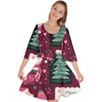 Christmas Santa Claus Velour Kimono Dress