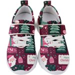 Christmas Santa Claus Kids  Velcro Strap Shoes