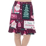 Christmas Santa Claus Fishtail Chiffon Skirt