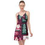 Christmas Santa Claus Summer Time Chiffon Dress