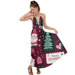 Christmas Santa Claus Backless Maxi Beach Dress