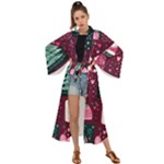 Christmas Santa Claus Maxi Kimono