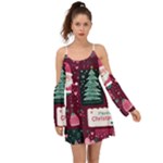 Christmas Santa Claus Boho Dress