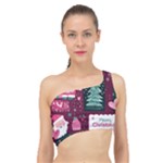 Christmas Santa Claus Spliced Up Bikini Top 