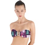 Christmas Santa Claus Twist Bandeau Bikini Top