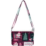 Christmas Santa Claus Double Gusset Crossbody Bag