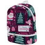 Christmas Santa Claus Zip Bottom Backpack