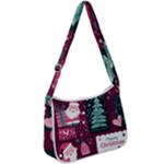 Christmas Santa Claus Zip Up Shoulder Bag