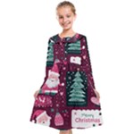 Christmas Santa Claus Kids  Midi Sailor Dress