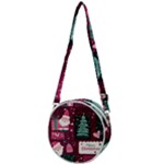 Christmas Santa Claus Crossbody Circle Bag