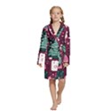 Kids  Long Sleeve Velvet Lounge Robe 