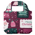 Christmas Santa Claus Premium Foldable Grocery Recycle Bag