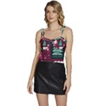 Christmas Santa Claus Flowy Camisole Tie Up Top