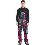 Christmas Santa Claus Men s Front Zip Ski And Snowboard Bib Pants