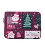 Christmas Santa Claus 13  Vertical Laptop Sleeve Case With Pocket