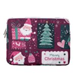 Christmas Santa Claus 14  Vertical Laptop Sleeve Case With Pocket